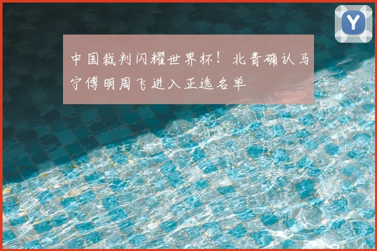 中国裁判闪耀世界杯！北青确认马宁傅明周飞进入正选名单